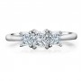 3 STONE PRINCESS RING - FRONT
