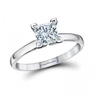 Princess Solitaire Ring - Standing