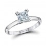 Princess Solitaire Ring - Standing