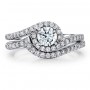 Round Halo Ring Set - Front